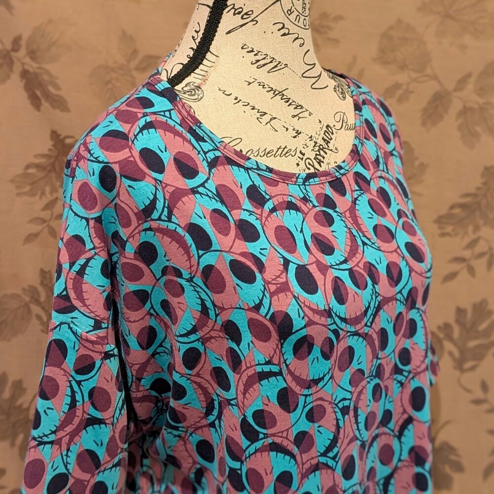 LuLaRoe Disney Jack Skeleton Irma Tunic, Size XS, New With Tags! - Picture 2 of 7